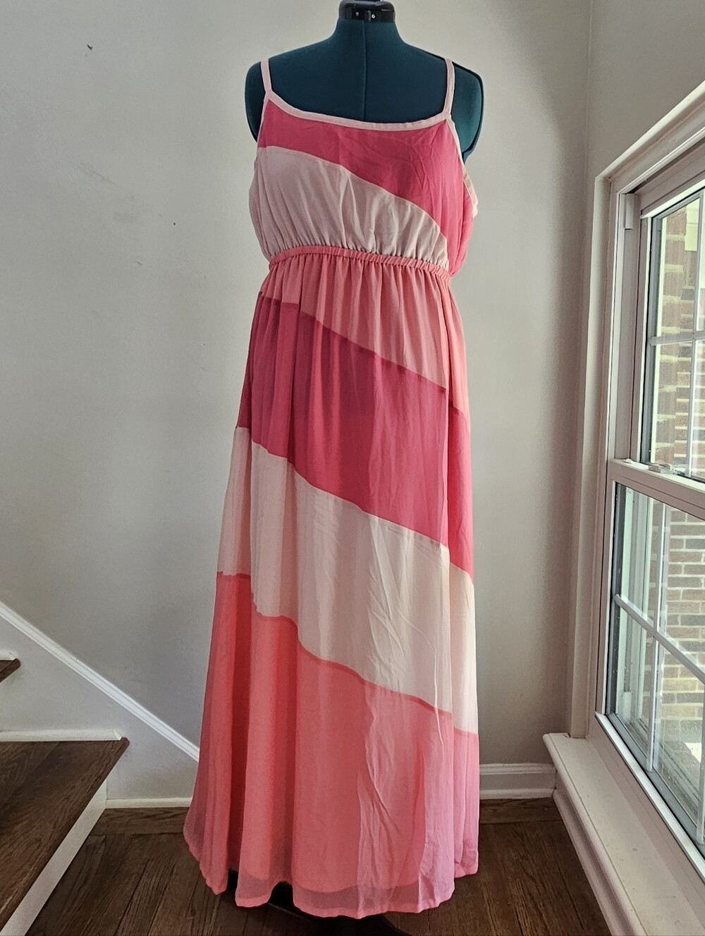 Torrid Colorblock Ombré Pink Maxi Dress - Size 2 (2X)